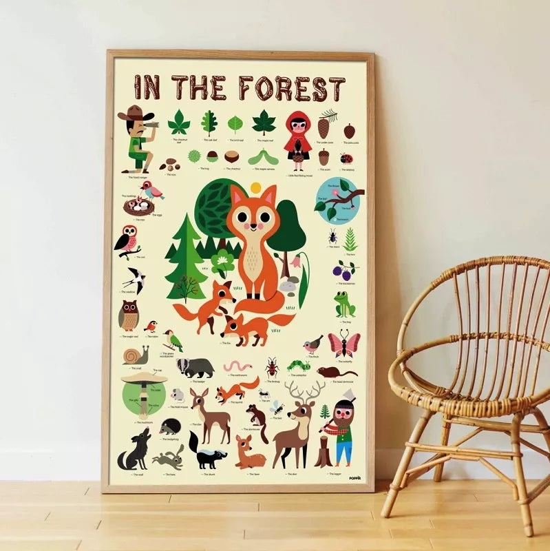 Poster stickers La forêt Poppik version anglaise