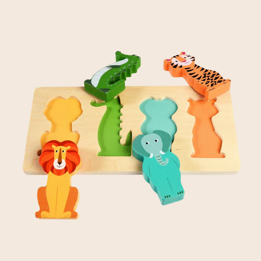 Puzzles en bois - créatures colorées