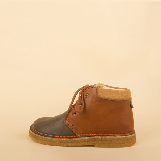 Boots 'desert' cuir bi-color